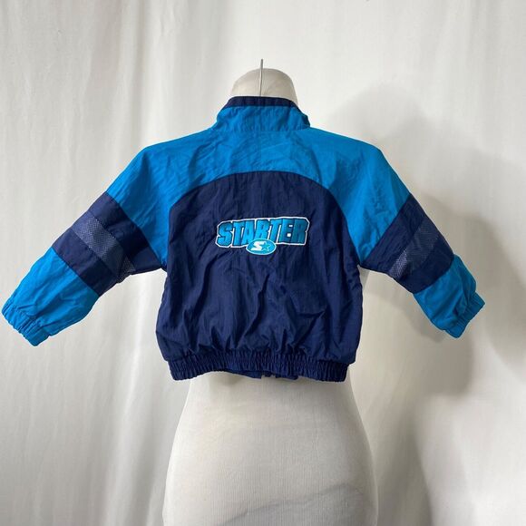Boys Size 12 Months Windbreaker Jacket Starter Blue Vintage Full Zip - Picture 6 of 10